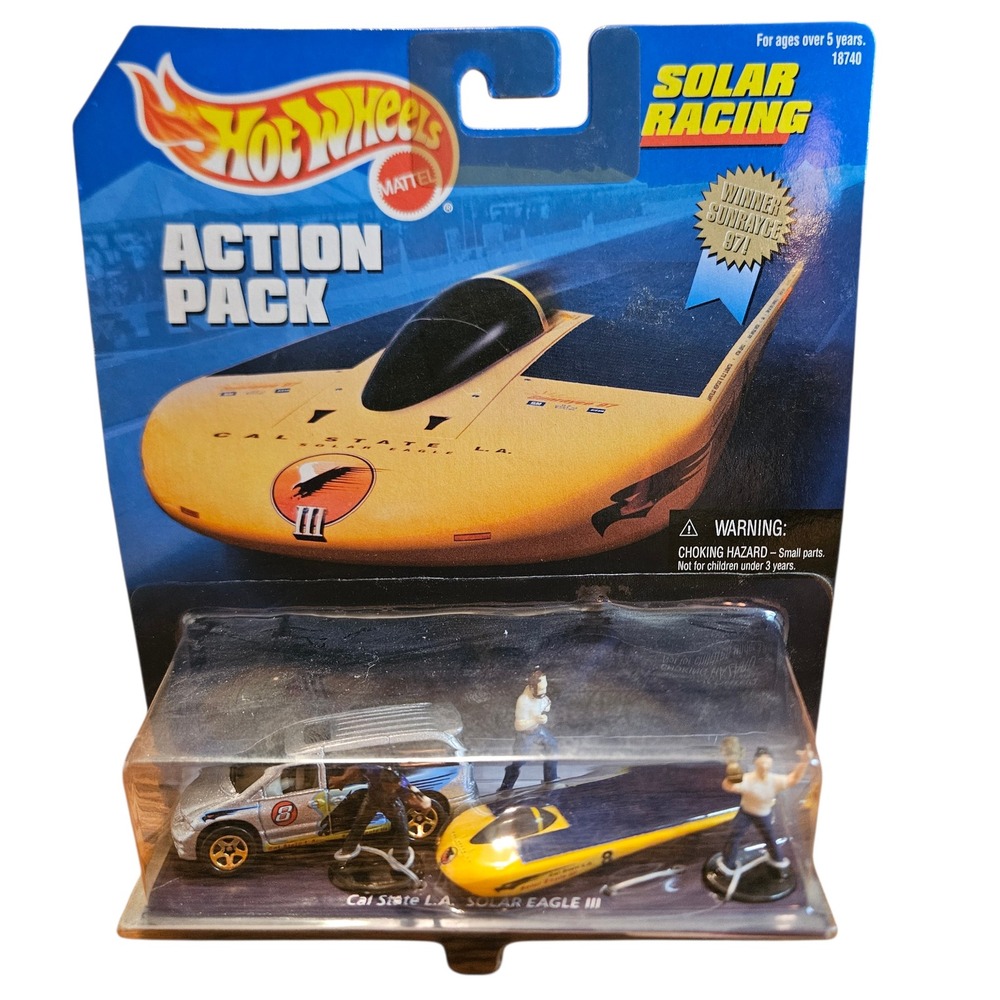 Hot Wheels Solar Racing Action‎ Pack Cal State LA Solar Eagle III 18740 1998 NOS